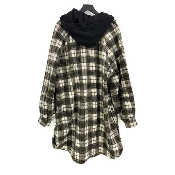 HALLE BERRY x Sweaty Betty Rhea Overshirt Plaid Jacket Green Black Cream 14 (XL) - Picture 12 of 13